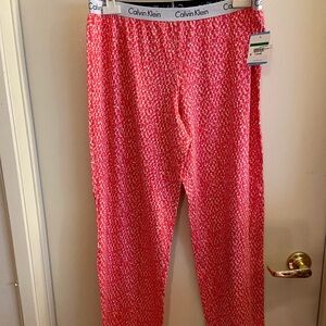 Calvin Klein Pink Pattern Pajama Bottoms